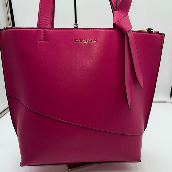 Karl Lagerfeld Paris womens Chantelle TOTE in Fuchsia - Picture 4 of 12